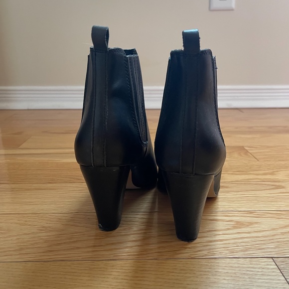 Aldo Black Leather Heeled Booties - Picture 4 of 7